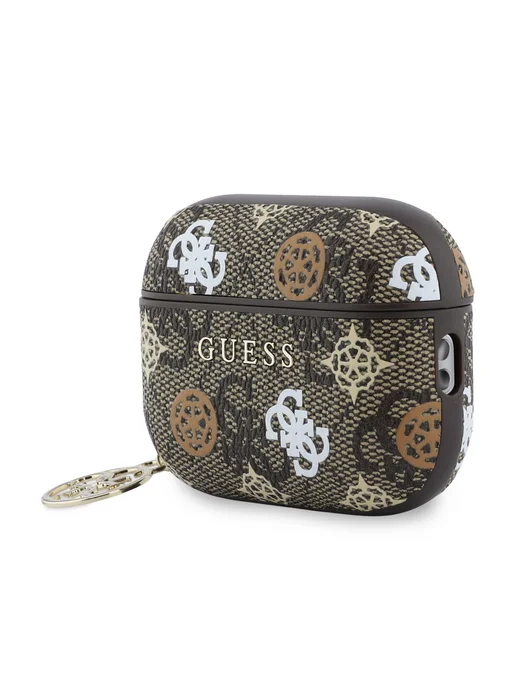 GUESS Чехол для наушников Airpods Pro 3, из экокожи PU Leather, коричневый, фото 3