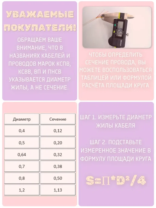 Кабель КСВВнг-LS 2x0,5 2м, 2x0.5, 2 м, фото 3