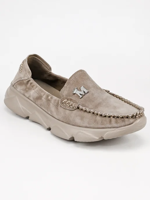 NN_ShoeS Мокасины женские весенние-летние натуральная замша, коричневый, фото 5