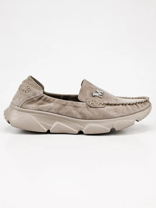 NN_ShoeS Мокасины женские весенние-летние натуральная замша, коричневый, фото 6