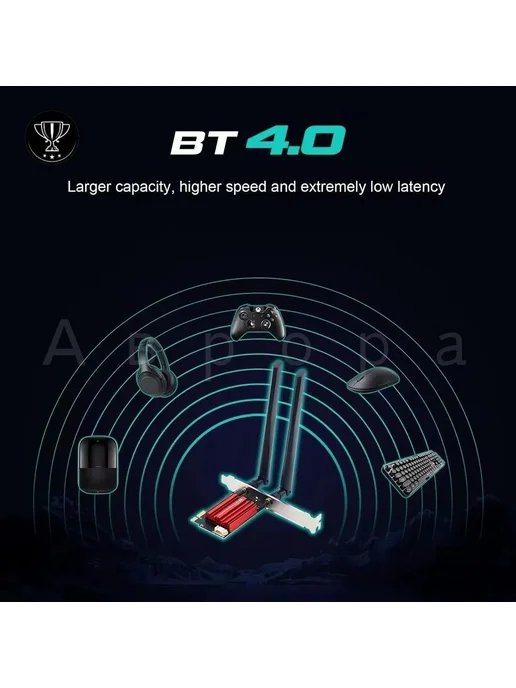 GM WiFi 5 адаптер AC1200 Bluetooth 4.0 PCI-E, вариант, фото 4