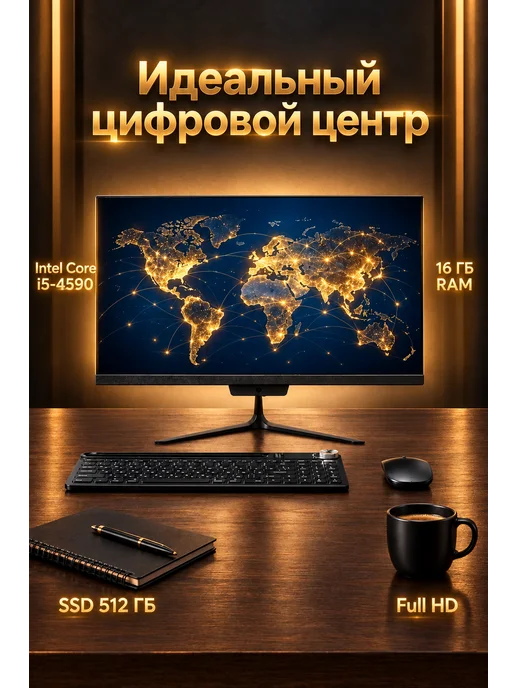 DWO Моноблок 27 дюймов I5 4590 16 RAM 512 SSD, 16 ГБ, 512 ГБ