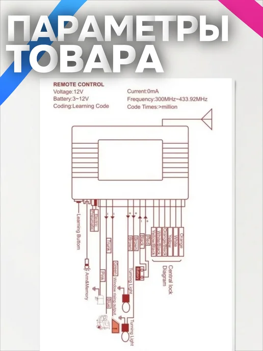 Замок центральный для автомобиля универсальный, вариант, фото 4