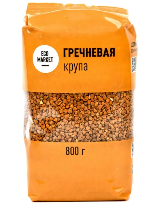 EcoMarket 8 кг Гречка ядрица 10 упаковок по 800гр, 8 кг, 800 г