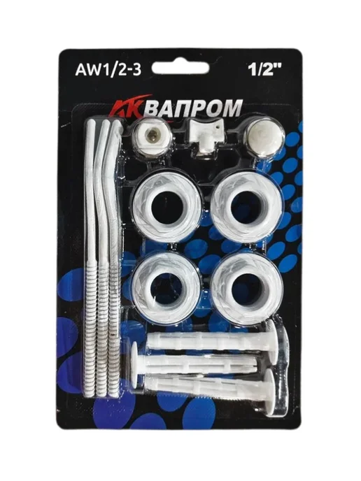 Аквапром Комплект для монтажа радиатора AW1 2-3 с 3-мя кронштейнами, белый, фото 5