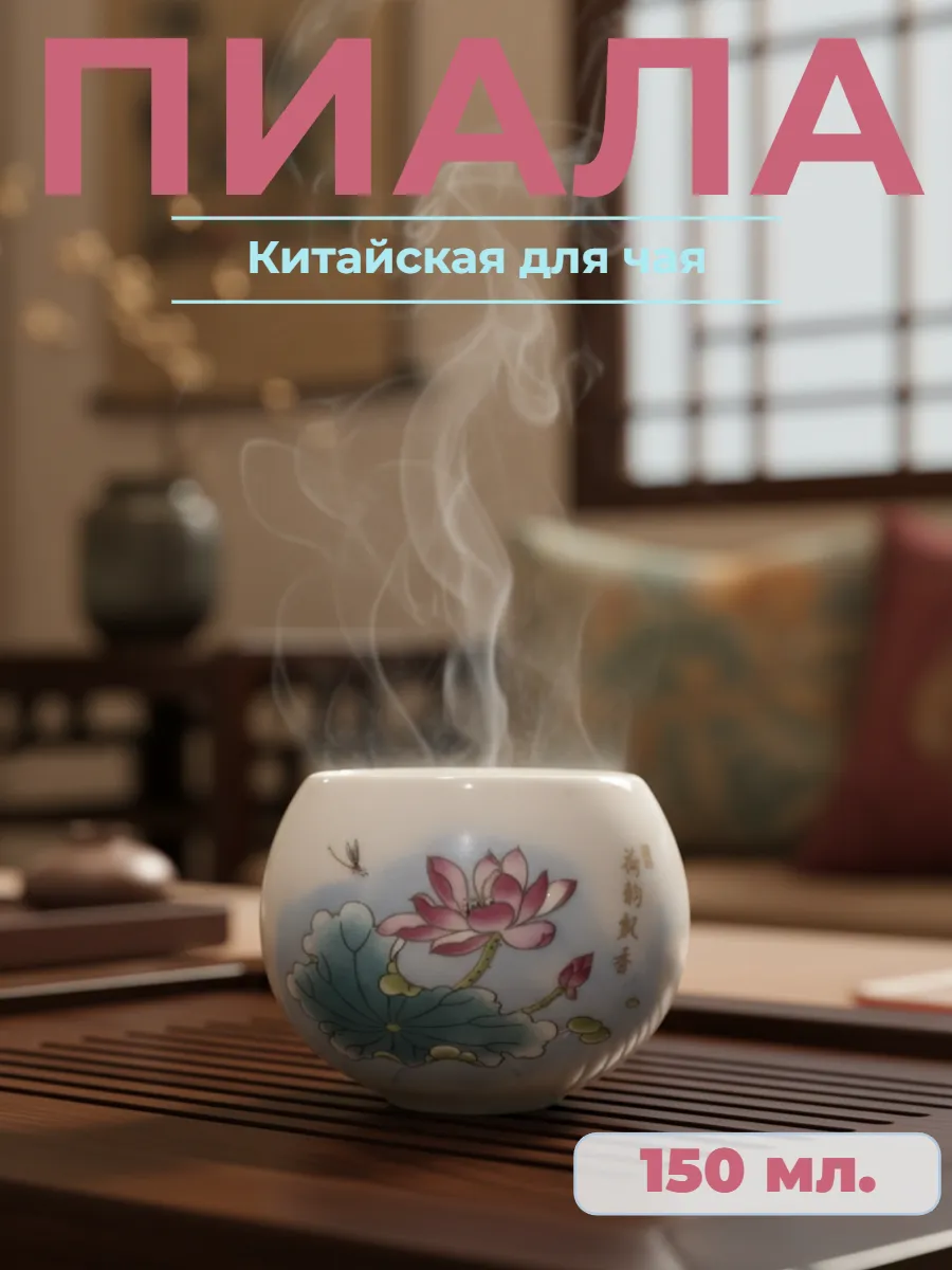 Китайская пиала для чая "Лотос"