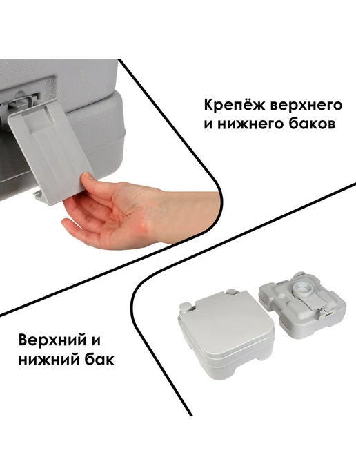 AO Биотуалет жидкостный, 10 л, съёмный бак, 10 л, фото 5