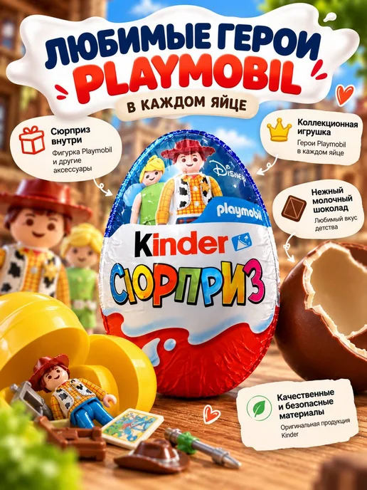 Kinder Сюрприз Дисней 3 шт, 3 шт, фото 4