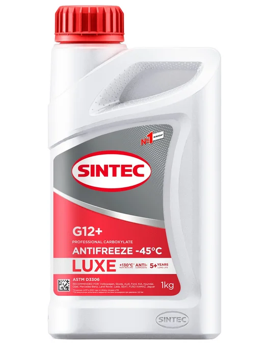 SINTEC Антифриз LUXE G12+ готовый -45 красный 1 кг 990559, 1 кг, фото 2