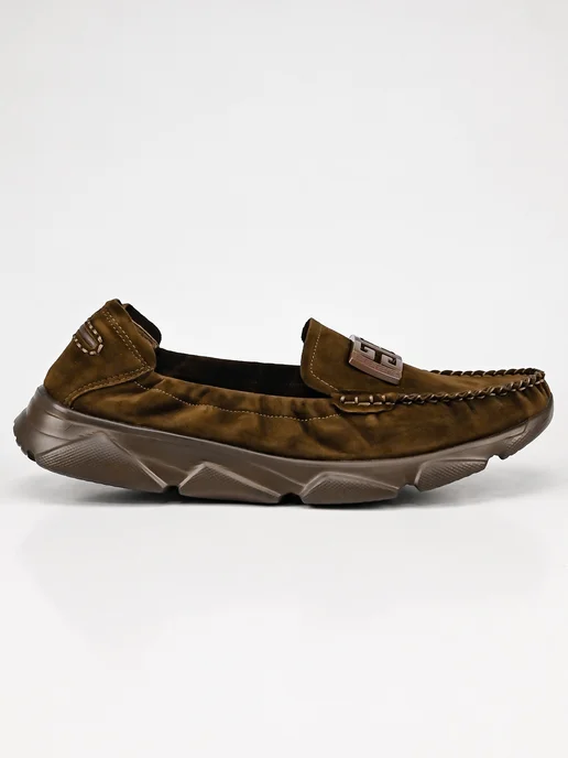 NN_ShoeS Мокасины женские летние кожаные, большие размеры, коричневый, фото 6