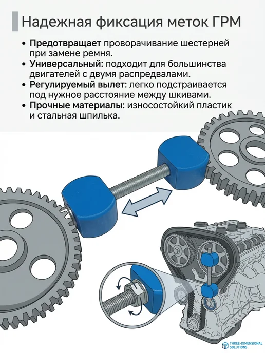 Фиксатор распредвалов универсальный фиксатор ГРМ, вариант, фото 2