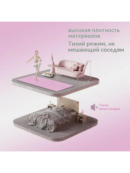 Коврик для йоги Полынь зеленая 6mm, зеленый, фото 4