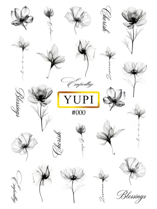 YupiPro Слайдеры для маникюра наклейки для ногтей, черный, фото 4