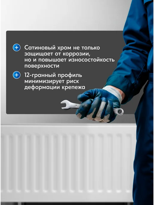 Oasis Гаечный ключ комбинированный Pro 8 мм, серый, фото 2