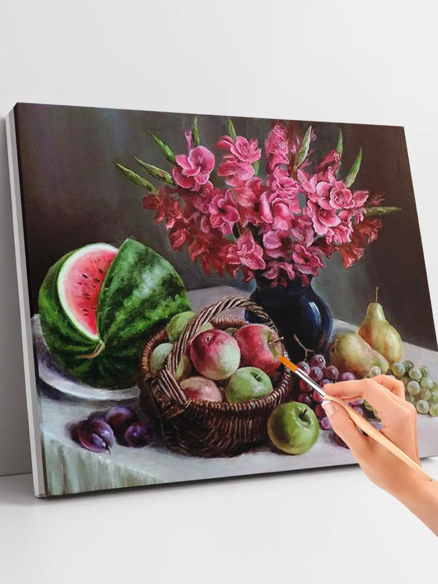 Картина по номерам (40x50) "Натюрморт с арбузом"