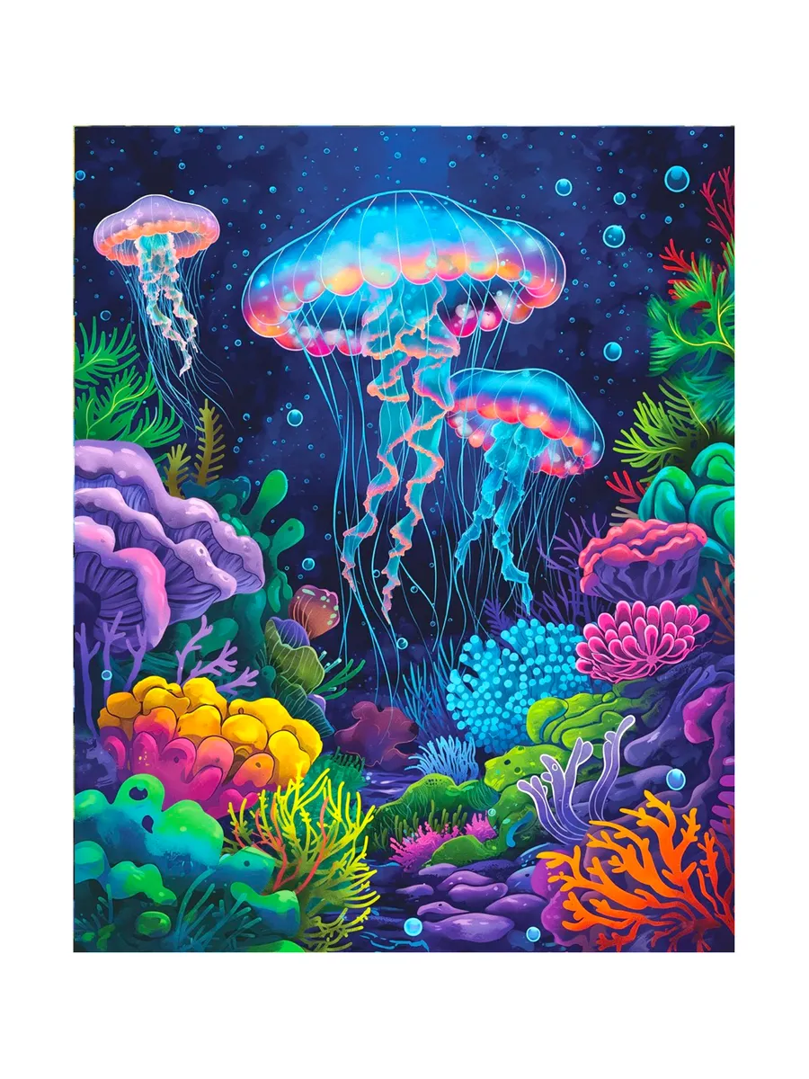 Картина по номерам (40x50) "Медузы"