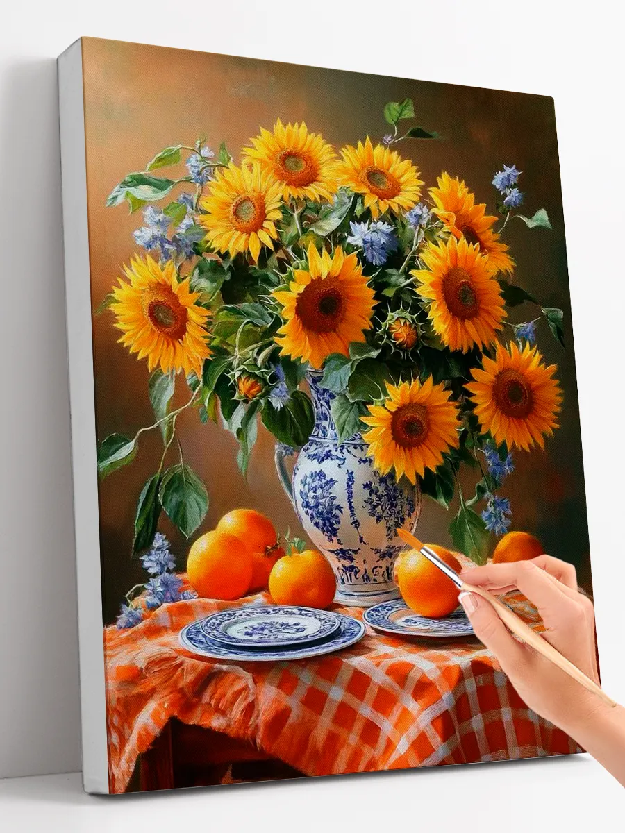 Картина по номерам (40x50) "Натюрморт с персиками"