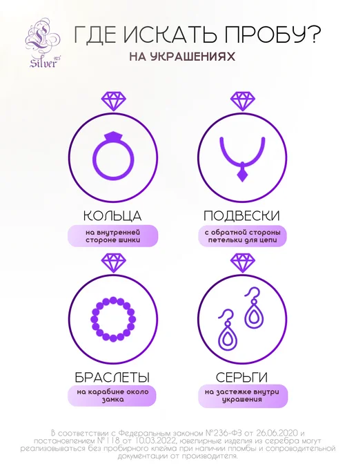 L-Silver Серебряная брошь-подвеска с синим агатом, черный, фото 6