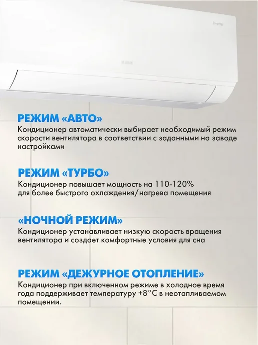JAX Кондиционер сплит система инверторный ACY-12HE до 36м2, белый, фото 7