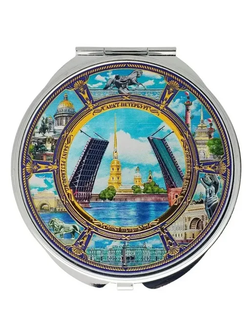 Зеркальце ампир Мосты СПб, серый