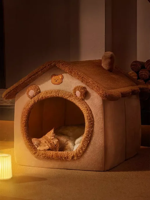 Домик для кошек и собак мелких пород мягкий, вариант, фото 6