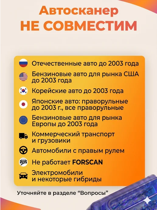 Carsnap Автомобильный обд2 сканер elm 327 v1.5 PIC18F25K80, синий, фото 3