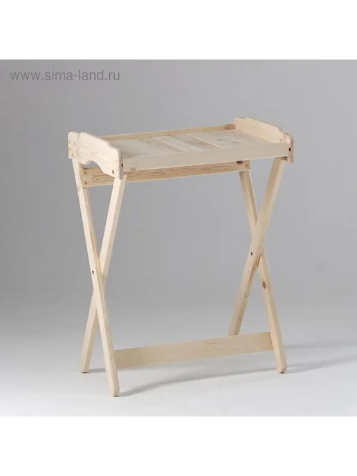 Складной столик из сосны для дома и отдыха, бежевый, фото 6