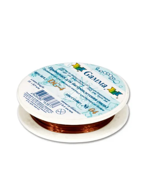 Проволока для бисера металл d0,4мм, 10м±0.5м, №03, медь, 10 м, 0,5 м