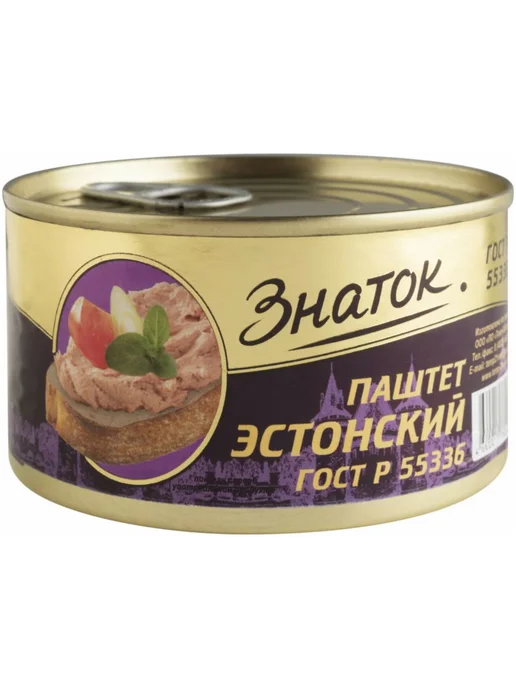 Знаток Паштет из печени Эстонский 230 г, 230 г