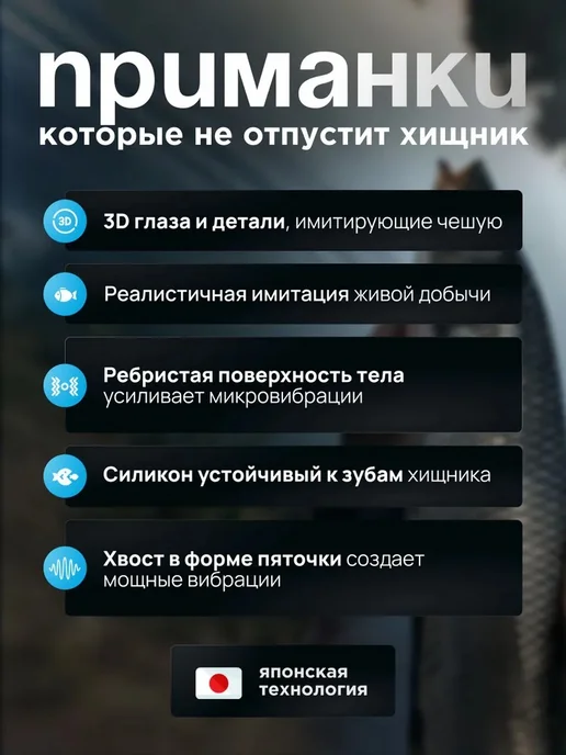 Grows Culture Виброхвост микроджиг приманки тиога 3 шт 14,5 см, 3 шт, фото 7