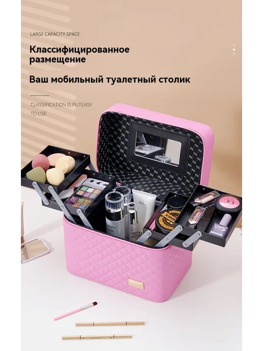 Косметичка Черный, розовый, фото 13