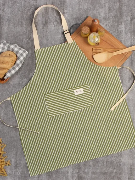 Доляна Фартук кухонный 65х70 женский для готовки для дома, 65x70, фото 5