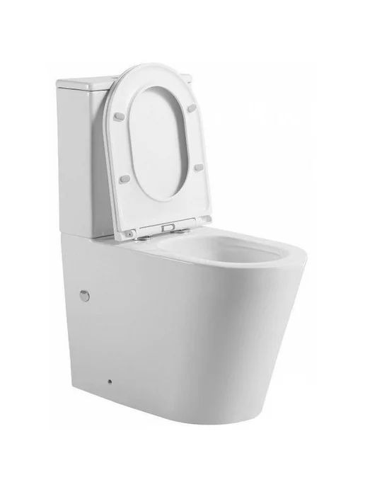 Bewash Унитаз-компакт Aldo белый матовый с бачком и сиденьем мик, белый, фото 6