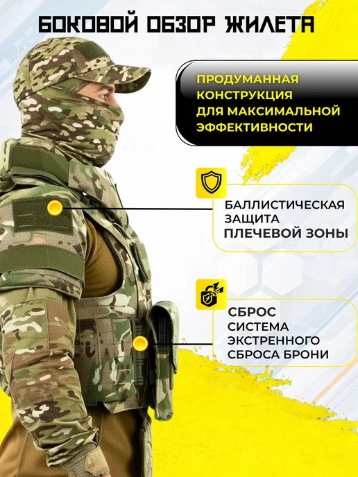 Бронежилет тактический Universal Armor Бр3 СВМПЭ, зеленый, фото 5