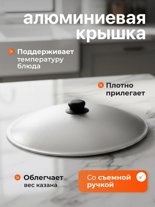 Казан чугунный с крышкой узбекский для плова 12 литров, черный, фото 4
