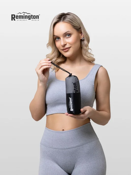 REMINGTON synergy world Полотенце Remington 100*50см, цвет синий, серый, фото 6