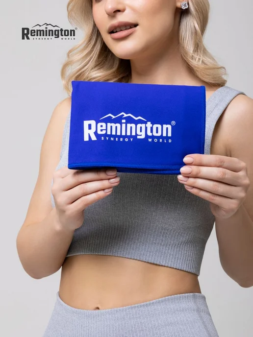 REMINGTON synergy world Полотенце Remington 100*50см, цвет синий, синий, фото 4