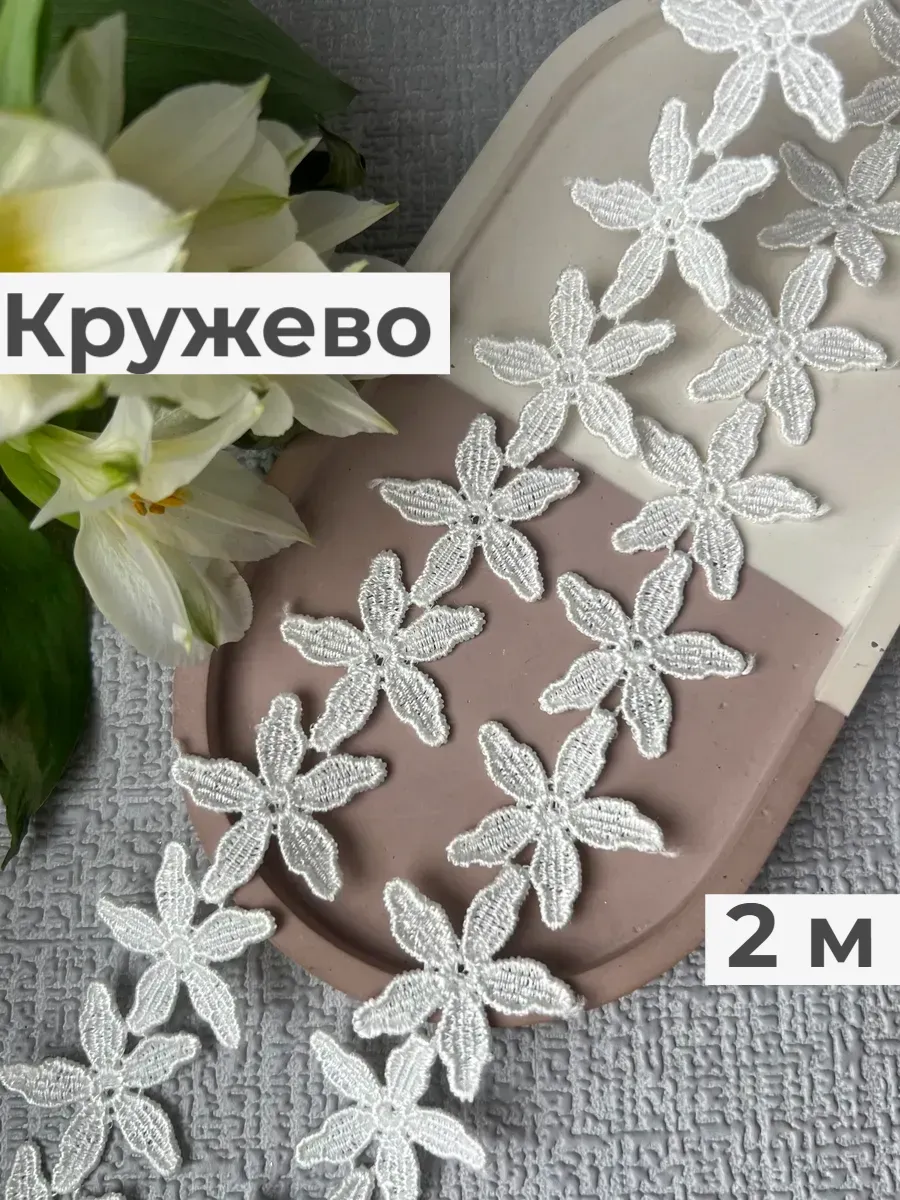 Тесьма кружевная для рукоделия окантовочная