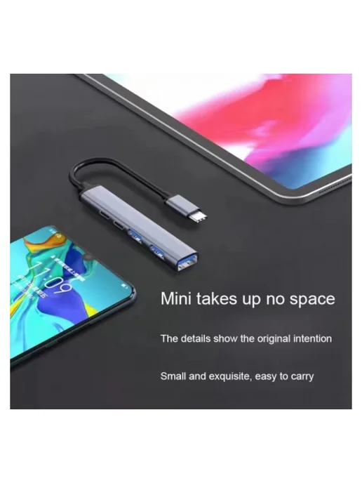 KS-is Док-станция USB Type C 5 в 1, серый, фото 5