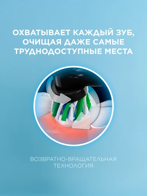 Oral-B Зубная щетка электрическая взрослая аккумуляторная женская, 4 шт, фото 6