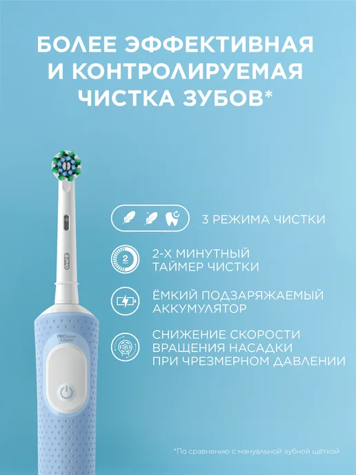 Oral-B Зубная щетка электрическая взрослая аккумуляторная женская, 4 шт, фото 8