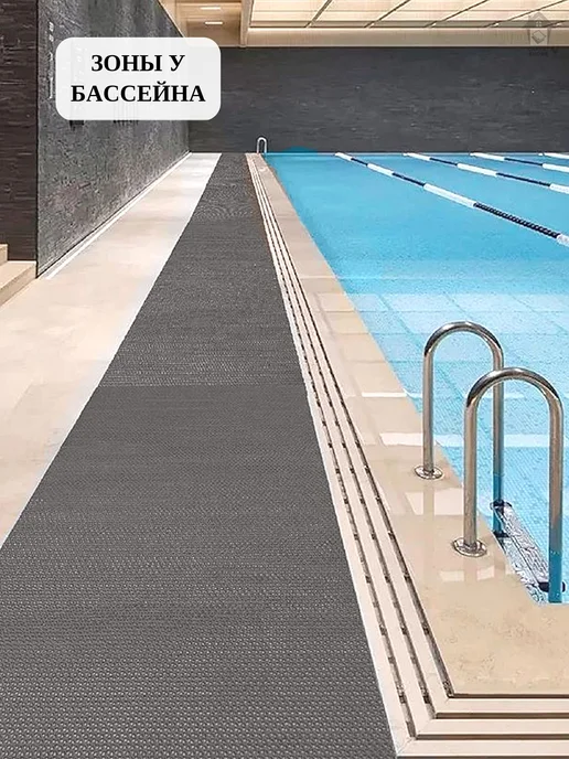CARPET&HOME Противоскользящий резиновый коврик для ванной 90х100, 90x100, фото 7