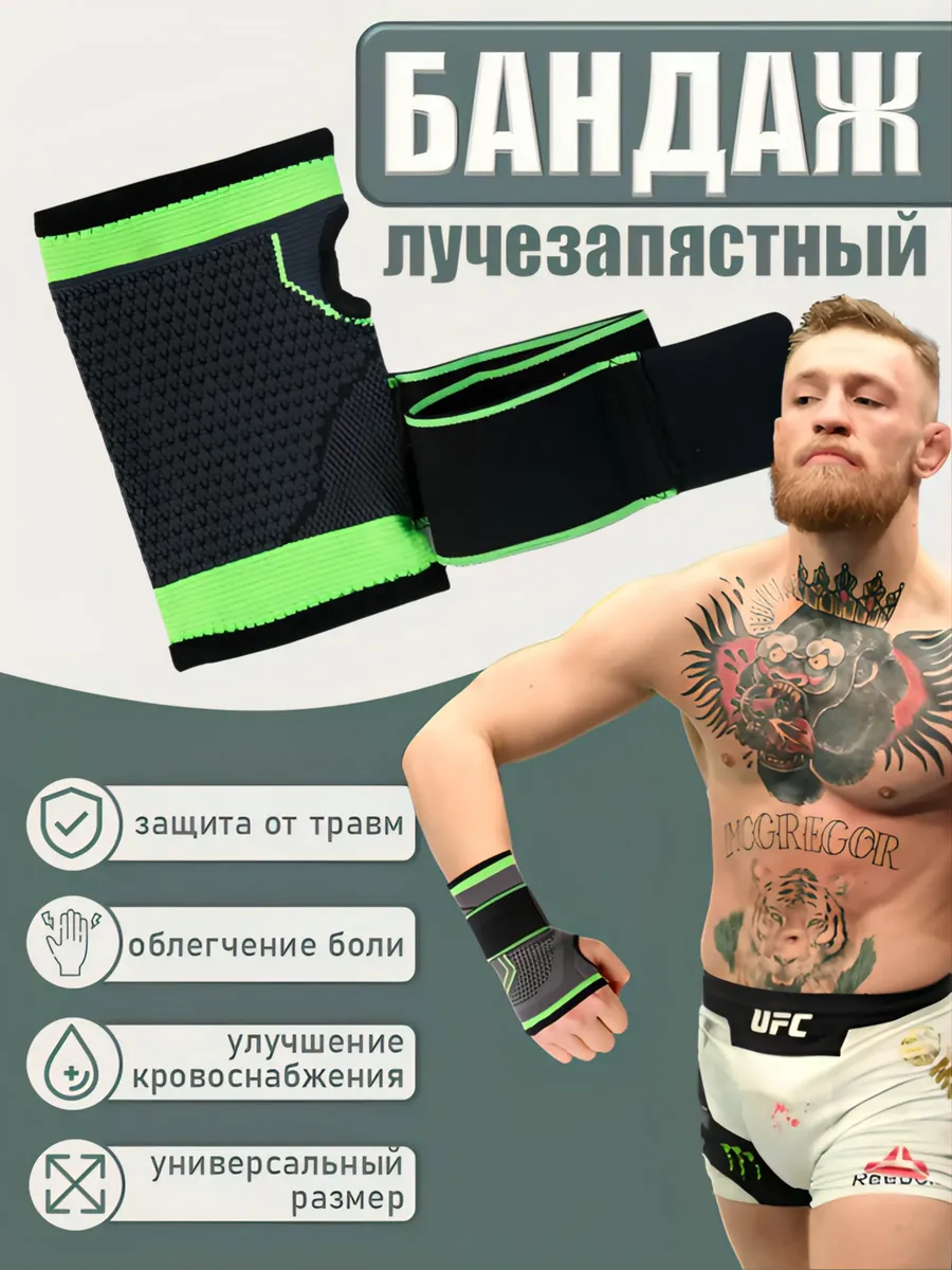 Бандаж на лучезапястный сустав эластичный фиксатор для кисти