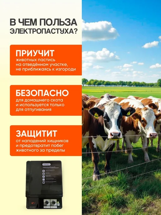 Kaas электропастух для коров и овец комплект №23, 4 шт, фото 8
