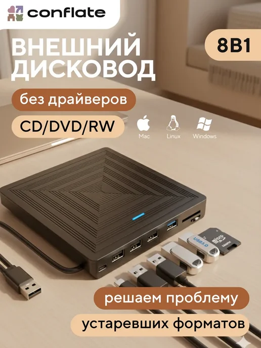 Дисковод для ноутбука внешний, вариант