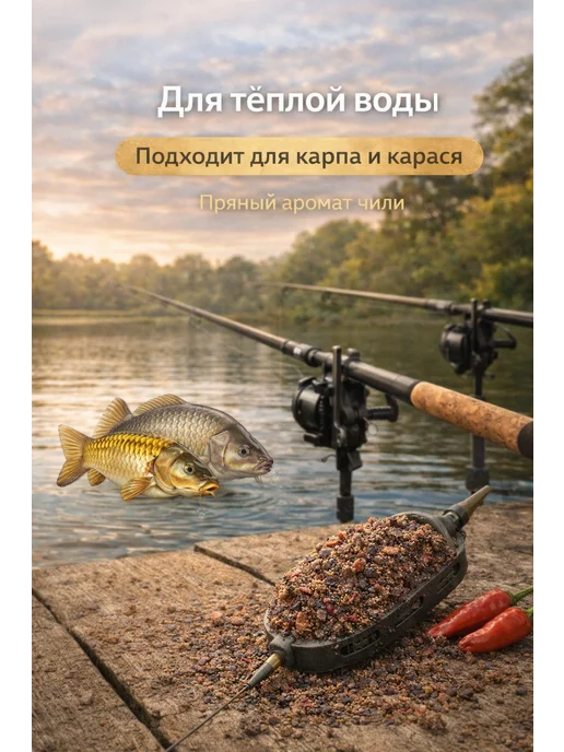 Family Joys Home Прикормка для рыбалки Flat Method Перец Чили, вариант, фото 3