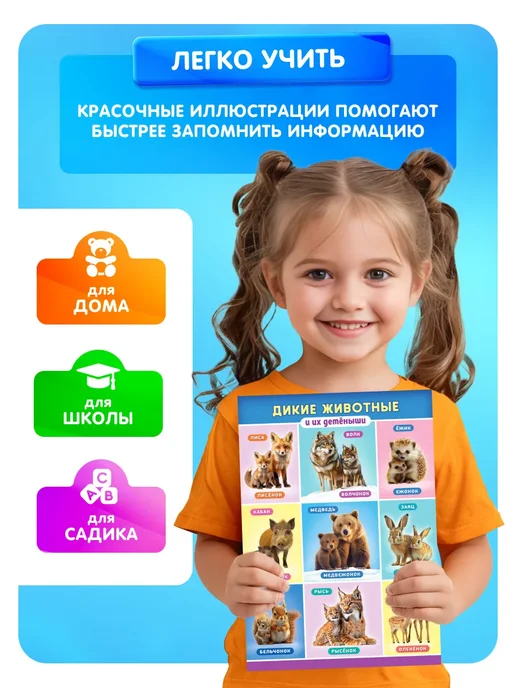 Краски шоу Обучающие плакаты для детского сада А4 9 шт, 9 шт, фото 6