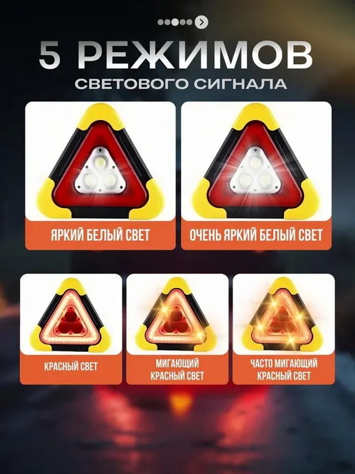 Светодиодный знак аварийной остановки для автомобиля 27CM, вариант, фото 3