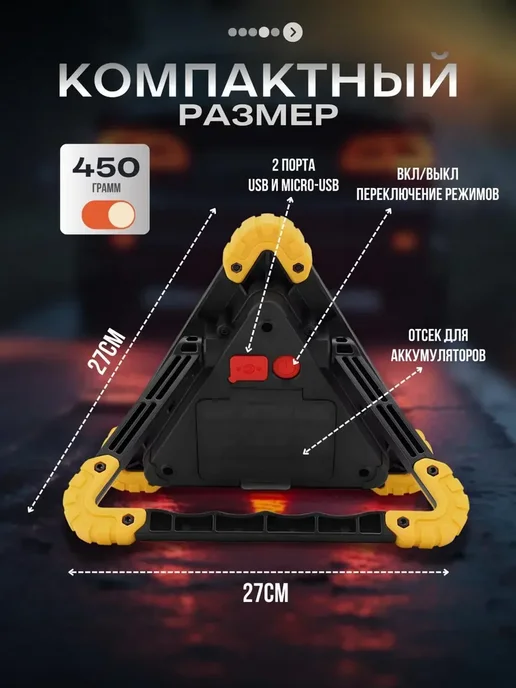 Светодиодный знак аварийной остановки для автомобиля 27CM, вариант, фото 4