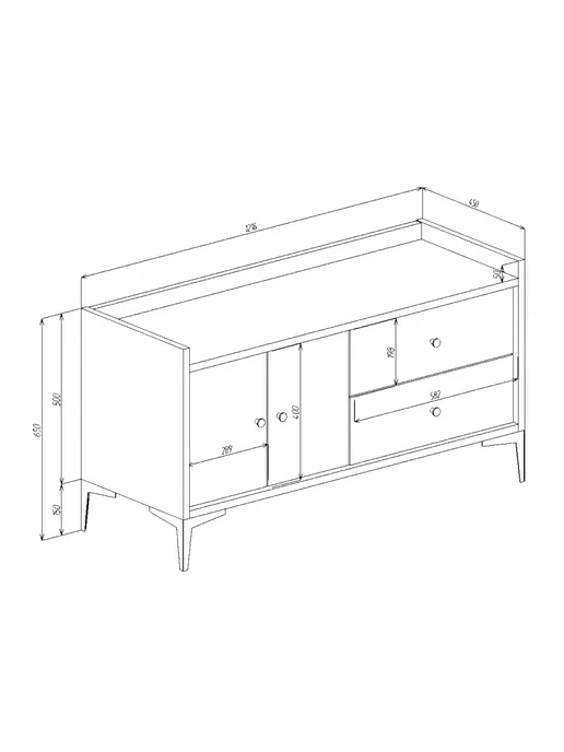 alternative-top Тумба под ТВ 122*45*65 см Сосна Глэм графит, 122x45x65 см, фото 8
